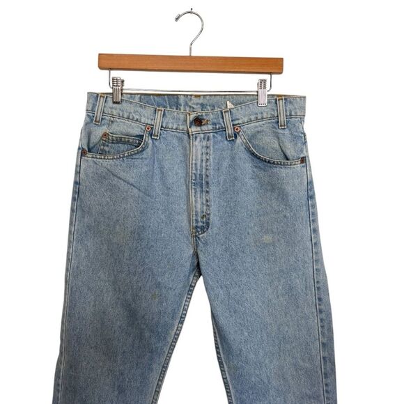 Levi’s Blue Denim Vintage Orange Tab 505 Straight Leg Regular Fit 5 Pocket 34X32 - Picture 8 of 12